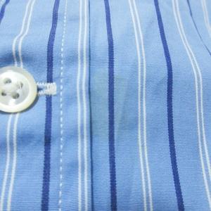 ラルフローレン RALPH LAUREN シャツ 長袖 ストライプ スリムフィット ポニー刺繡 4/160/88A M相当 青 ブルー ■YHS4 /X レディース