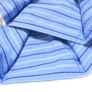 ラルフローレン RALPH LAUREN シャツ 長袖 ストライプ スリムフィット ポニー刺繡 4/160/88A M相当 青 ブルー ■YHS4 /X レディース