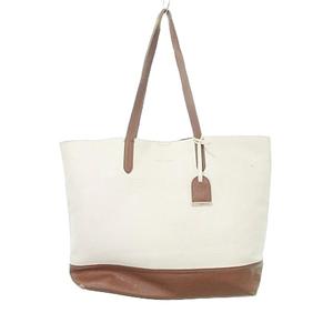 コールハーン COLE HAAN レザー トートバッグ バイカラー 鞄 カバン 白 ホワイト 茶 ブラウン ■YHS5 メンズ レディース