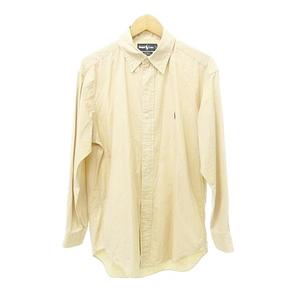 ラルフローレン RALPH LAUREN 美品 長袖 シャツ ブラウス ホース刺しゅう 日本製 Mサイズ ベージュ メンズ