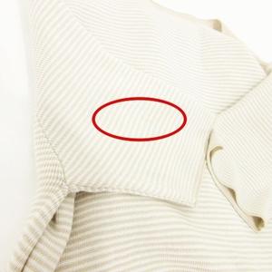 プラダ PRADA 美品 タグ付き ボーダー 半袖 カーディガン ニット 40 約Mサイズ ベージュ IBO58 レディース