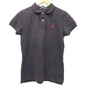 ラルフローレン RALPH LAUREN 半袖 ポロシャツ 鹿の子 カットソー ポロ刺繍 L 紺 ネイビー ■YHS9 メンズ