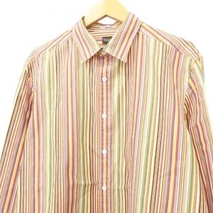 ポールスミス PAUL SMITH マルチストライプ シャツ 長袖 カットソー XL 暖色系マルチカラー メンズ