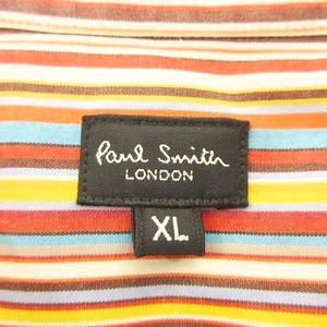 ポールスミス PAUL SMITH マルチストライプ シャツ 長袖 カットソー XL 暖色系マルチカラー メンズ