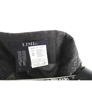 リミフゥ LIMI feu スカート サスペンダー付き ブリーチ加工 ひざ丈 