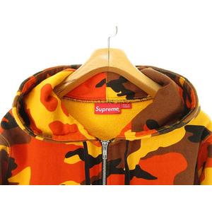 Supreme オレンジ フルジップパーカー シュプリーム SUPREME 09AW アーチロゴ サーマル ジップアップ