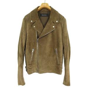 グッチ GUCCI スウェード レザー ダブル ライダース ジャケット 46 