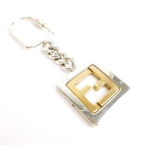 フェンディ FENDI キーホルダー FF ズッカ ロゴマーク プレート 