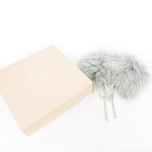 プラダ PRADA BLUE FOX ブルーフォックス ティペット フロントリボン 