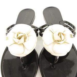 シャネル CHANEL カメリア ラバー トング サンダル ココマーク