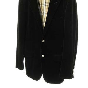 Burberry ブラック ベルベット テーラードジャケット