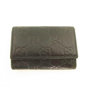 グッチ GUCCI グッチシマ 138093・0416 GG柄 キーケース キーホルダー エンボス総柄 レザー ブラック 黒 メンズ レディース