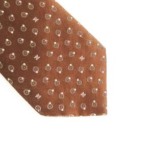 セリーヌ CELINE ネクタイ ロゴマーク × ドット × 二重丸 水玉 総柄