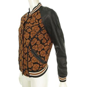 コーチ COACH 55115 袖ラムレザー スタジャン ブルゾン ジャケット 花 