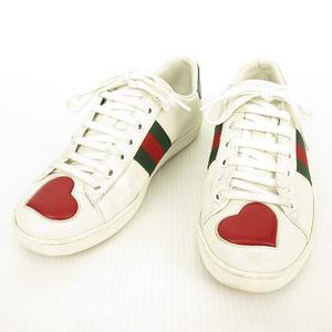 グッチ Gucci エース エンブロイダリー ハート シェリーライン ローカット スニーカー 36 ホワイト Ibo レディース 053 ベクトルパーク
