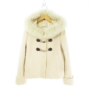 アプワイザーリッシェ Apuweiser Riche ビット付きアンゴラショートコート フォックスファー付き2wayフード ビット金具付き ダッフルコート ショート丈 毛皮付き 1 アイボリー レディース 053 ベクトルパーク