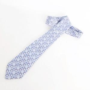 新品未使用】アルマーニコレツォーニ ネクタイ シルバー・水色 ドット