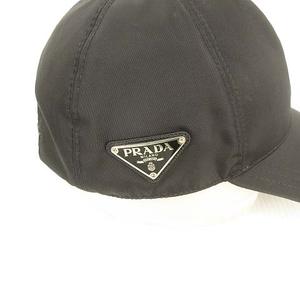 PRADA 三角プレート キャップ 黒M