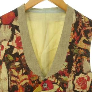 ポールスミス PAUL SMITH 花柄 リネン ジレ ベスト シンチバック