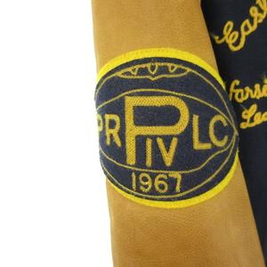現行 ポロラルフローレン スウェットスタジャン バック刺繍 ネイビー 美品☆RalphLauren/ラルフローレン☆スタジャン☆スウェット☆紺