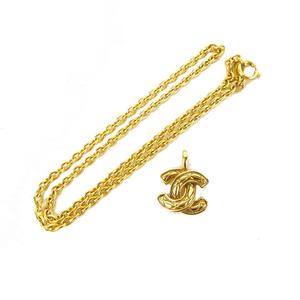 シャネル CHANEL ヴィンテージ ココマーク マトラッセ ネックレス  