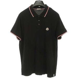 モンクレール◎MONCLER ポロシャツ ブラック MAGLIA メンズ 黒 ブラック ポロシャツ : Tシャツ＆ポロシャツ 向けの メンズ