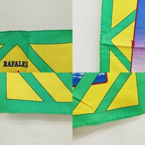 エルメス HERMES カレ90 RAFALES 疾風 シルク スカーフ 大判 グリーン