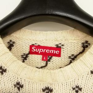 シュプリーム　supreme ノルディック　セーター シュプリーム SUPREME ノルディック ライオン 柄 クルーネック プル