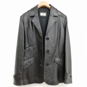 アイグナー AIGNER レザージャケット ブルゾン 長袖 38 ブラック