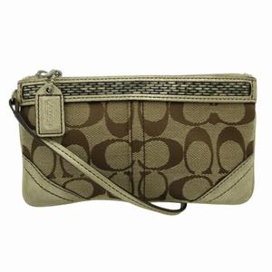 コーチ COACH シグネチャー ポーチ ワンショルダーバッグ デザイン レザー切替 ベージュ /FT 1007 レディース