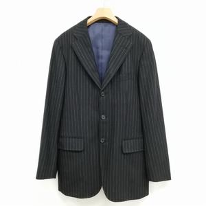 ポールスミス PAUL SMITH LONDON ストライプ シングル 3B ジャケット テーラード ブレザー L ネイビー メンズ