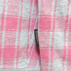 アールニューボールド R.NEWBOLD 美品 カーディガン 長袖 チェック Vネック コットン M グレー ピンク X メンズ