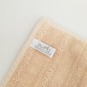 エルメス HERMES ラビリンス Hロゴ ハンドタオル フェイスタオル ハンカチ ベージュ系 メンズ レディース