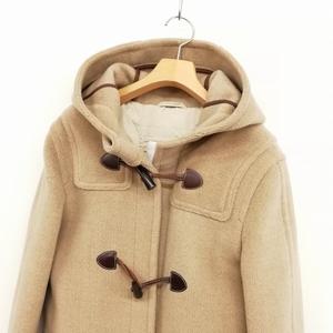 オールドイングランド OLD ENGLAND ヘリンボーン ウール ダッフルコート 36 ベージュ レディース