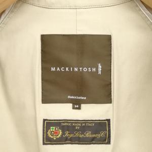 マッキントッシュ MACKINTOSH ロロピアーナ生地 トレンチコート コットン 英国製 34 ベージュ レディース