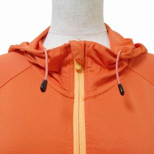 ナイキ NIKE ドライフィット パーカー ジップアップ スポーツウエア ジャージー素材 長袖 メッシュ切替 ロゴ ワンポイント S オレンジ X レディース