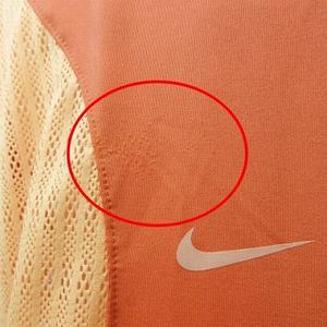 ナイキ NIKE ドライフィット パーカー ジップアップ スポーツウエア ジャージー素材 長袖 メッシュ切替 ロゴ ワンポイント S オレンジ X レディース
