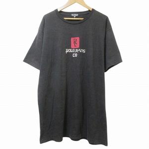 ポロジーンズ ラルフローレン POLO JEANS Tシャツ 半袖 ロゴ プリント クルーネック L 黒 ブラック X メンズ