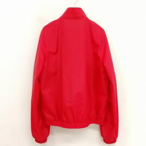 グッチ GUCCI 618900 20AW ロゴ 刺繍 ナイロン ジャケット ブルゾン 48 レッド ネイビー メンズ