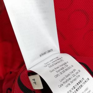 グッチ GUCCI 676497 22SS 100周年 ロゴ ナイロン フーデット ジャケット ウィンドブレーカー 美品 44 レッド メンズ