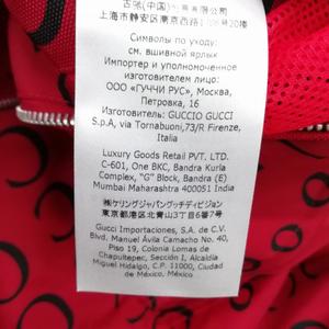 グッチ GUCCI 676497 22SS 100周年 ロゴ ナイロン フーデット ジャケット ウィンドブレーカー 美品 44 レッド メンズ