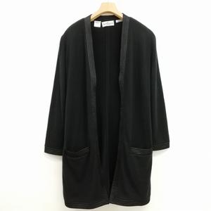 ヴァレンティノ ガラヴァーニ VALENTINO GARAVANI ニット ロング カーディガン 着流し ヴィンテージ S ブラック レディース