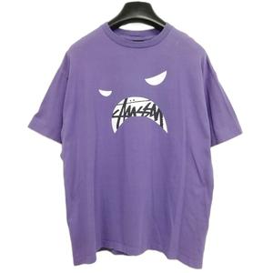 ステューシー STUSSY 00s モンスターフェイス ロゴ  Tシャツ 半袖 XL パープル メンズ