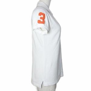 ラルフローレン RALPH LAUREN ビッグポニー ポロシャツ 半袖 鹿の子 ワッペン S/160/84A 白 ホワイト /X レディース