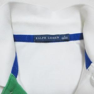 ラルフローレン RALPH LAUREN ビッグポニー ポロシャツ 半袖 鹿の子 ワッペン S/160/84A 白 ホワイト /X レディース