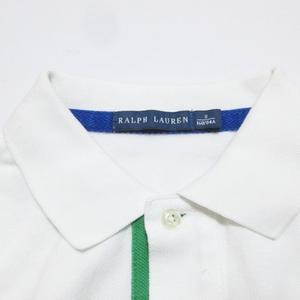 ラルフローレン RALPH LAUREN ビッグポニー ポロシャツ 半袖 鹿の子 ワッペン S/160/84A 白 ホワイト /X レディース