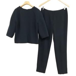 ブルックスブラザーズ BROOKS BROTHERS フォーマル スーツ セットアップ プルオーバー トップス パンツ 4 / 2 ネイビー レディース