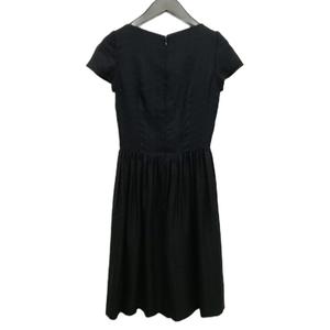 プラダ PRADA ジャガード フレア ワンピース 40 ブラック レディース