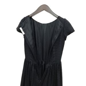 プラダ PRADA ジャガード フレア ワンピース 40 ブラック レディース