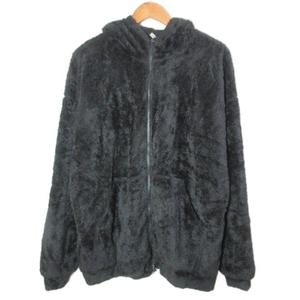 ダファー Duffer ボア ジャケット パーカー ジップアップ L 黒 ブラック /X メンズ